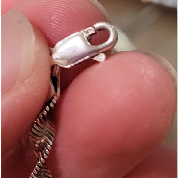 925 herringbone twist silver bacelet - Picture 5 of 10